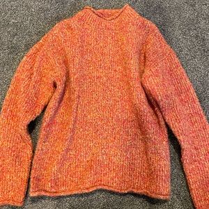 Vici Red and Orange Crew Neck Sweater